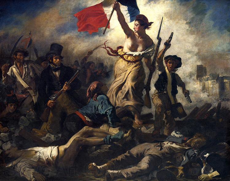Eugene Delacroix Liberty Leading the People Norge oil painting art